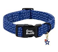 Bobo Rainbow Collares para perro, Día de la Independencia, con estampado de estrella blanca, collar para mascotas del 4 de julio, color azul, duradero, ajustable, con hebilla de plástico de liberación