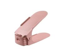BoBoBn 10Pcs Shoe Stacker Adjustable Shoe Slots Organizer Shoes Slots Space Saver Double Deck Rack Holder For Closet Organization Hot(Pink)