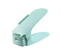 BoBoBn 10Pcs Shoe Stacker Adjustable Shoe Slots Organizer Shoes Slots Space Saver Double Deck Rack Holder For Closet Organization Hot(Green)