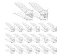 BoBoBn Clear Shoe Slot Organizer, 20 Pack Adjustable Shoe Slots Organizer for Closet Clear Shoe Stackers Shoe Rack Holder Shoe Space