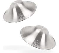 Boboduck Copas de lactancia plateadas, cubiertas plateadas para pezones para proteger y calmar los pezones doloridos, protectores de pezón plateados para recién nacidos, almohadillas de lactancia para