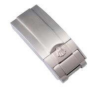 BoBoHome 16mm Cerradura Despliegue Bloqueo Deslizamiento Regulable Sustitución Antioxidante 316L Inoxidable para Rolex Deepsea Daytona-Plateado Mate