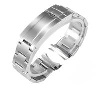 BoBoHome Banda Reloj Acero Inoxidable Liberto Rápido Metal Masivo 316L Cepillado Cobertura PVD Resistente a Rasguños para Rolex Submariner Deepsea-21mm Plata Mate