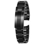 BoBoHome Banda Reloj Acero Inoxidable Masivo con Bisagra Despliegue Liberto Rápido Enlace Ajustable Finura Mate Cepillado para Rolex Submariner Deepsea-20mm Negro
