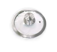 BoBoHome Tapa De Olla Tapa De Sartén De Vidrio Templado De 21 Cm Reemplazo Universal Transparente con Orificio De Ventilación De Vapor para Sartenes Ollas