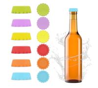BOBOPACK 12 Tapones Creativos para Botellas de Cerveza, Tapones de Silicona Reutilizables, Ajuste Perfecto, Sello Multicolor, Tapones Únicos para Fiestas, Bares o Coleccionistas