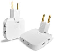 BOBOPACK 2 Enchufes Convertidores Europeos RotacióN de 180 Grados Viajes Accesorios Plug and Play Carga RáPida Ligero y PortáTil Adecuado para Viajeros O Viajes de Negocios Frecuentes