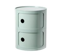 BOBORE Mesita de Noche Redonda con cajones, mesita de Noche pequeña, gabinete de Almacenamiento con Puerta corredera, Mesa Auxiliar Moderna for Sala de Estar, Dormitorio, baño, Oficina (Color : Light