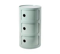 BOBORE Mesita de Noche Redonda con cajones, mesita de Noche pequeña, gabinete de Almacenamiento con Puerta corredera, Mesa Auxiliar Moderna for Sala de Estar, Dormitorio, baño, Oficina (Color : Light