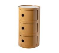 BOBORE Mesita de Noche Redonda con cajones, mesita de Noche pequeña, gabinete de Almacenamiento con Puerta corredera, Mesa Auxiliar Moderna for Sala de Estar, Dormitorio, baño, Oficina (Color : Ginge
