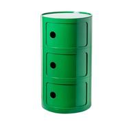 BOBORE Mesita de Noche Redonda con cajones, mesita de Noche pequeña, gabinete de Almacenamiento con Puerta corredera, Mesa Auxiliar Moderna for Sala de Estar, Dormitorio, baño, Oficina (Color : Green