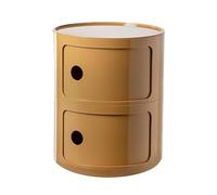 BOBORE Mesita de Noche Redonda con cajones, mesita de Noche pequeña, gabinete de Almacenamiento con Puerta corredera, Mesa Auxiliar Moderna for Sala de Estar, Dormitorio, baño, Oficina (Color : Ginge