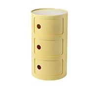 BOBORE Mesita de Noche Redonda con cajones, mesita de Noche pequeña, gabinete de Almacenamiento con Puerta corredera, Mesa Auxiliar Moderna for Sala de Estar, Dormitorio, baño, Oficina (Color : Amari