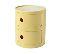 BOBORE Mesita de Noche Redonda con cajones, mesita de Noche pequeña, gabinete de Almacenamiento con Puerta corredera, Mesa Auxiliar Moderna for Sala de Estar, Dormitorio, baño, Oficina (Color : Amari