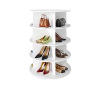 BOBORE Zapatero Giratorio De 360°, Carrusel Redondo Giratorio Para Almacenamiento Zapatos, Organizador Vertical Zapatos, Organizador Almacenamiento De Zapatos Para Entrada Armario Y Esquina(4Tier(36.2