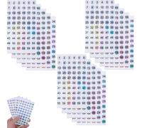 BOBOZHONG 15 Hojas de Calcomanías Numéricas 1-300, Pegatinas Redondas Autoadhesivas de Vinilo Impermeable - Etiquetas Númeradas para Organizar Oficina, Almacén, Clases (0.4 Pulgadas, 900 Piezas)