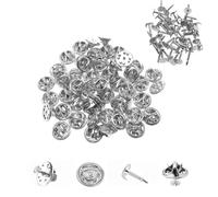 BOBOZHONG 50 Pares de Pines de Mariposa,Cierres de Mariposa, Mariposa Clutch Metal Pin Back Cierre, para DIY Craft Joyería Making Art Decor(Plata)