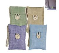 BOBOZHONG Bolsas de carbón Activado,4 Piezas 100g X 4 Bolsa Desodorante,Elimina los Olores,Deshumidificador,Purificador De Aire,Bolsas purificadoras,para Zapatos,Coche,Cocina,baño Nevera,Oficina