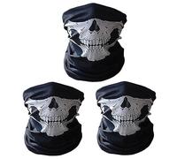 BOBOZHONG Bufanda Multifuncional de Tubo,3 Piezas Pañuelos Cabeza Bufanda,Pasamontañas de Calavera,Bufanda tormenta máscara,Motocicleta,Bicicleta,Senderismo,esquí,Halloween