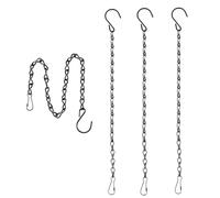 BOBOZHONG Cadena de Maceta, 3 Piezas Negro Maceta Colgante de Cadena Cadena de Reemplazo de Macetas Jardín Cadenas Colgantes Negras Campanas de Viento, Linternas, Macetas, Adornos Decorativos