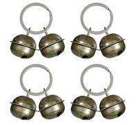 BOBOZHONG Campanillas de Collar de Perros,4 pcs Cachorro Decoración de Campanas Campanas de Gato con llaveros para Collar Campana de Gato Campanas Colgantes de Collar de Mascotas