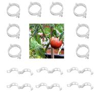 BOBOZHONG Clips jardín Tomate Soportes,200 piezasJardín Plant Clips Tutor Plantas Tutores para Tomates,Tutores para Plantas,Soporte Plantas,para Tomates Pimientas Plantas Trepadoras,Plantas de Vid