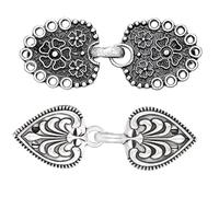 BOBOZHONG Clips para Chal,2 Piezas Vintage Bufanda Clips Clips Vintage para Cárdigan Clips de Metal para Suéter Cárdigan Capa Pin Clips Retro de Capa para Mujeres niñas