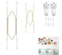 BOBOZHONG Colgador de Platos de Acero Inoxidable,2 Piezas Colgador de Platos de Pared Soporte de Platos de 8/10 Pulgadas,colgadores de Placas de Pared Invisibles,para Placas Decorativas y Arte