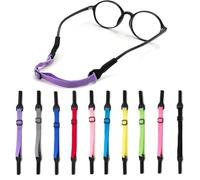 BOBOZHONG Correa para Anteojos,10 Piezas Correa Ajustable para Gafas para Adultos y Niños,Retenedores para Gafasdeportes, Antideslizantes,Elásticos,para Gafas Soporte para Cables(10 colores)