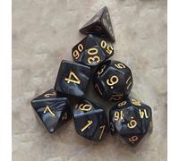 BOBOZHONG Dados Poliédricos,7 Piezas Dados del Juego, para Juegos de rol y para Dungeons and Dragons DND RPG MTG Pathfinder y Otros Juegos de Mesa(Negro)