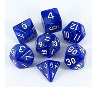 BOBOZHONG Dados Poliédricos,7 Piezas Dados del Juego, para Juegos de rol y para Dungeons and Dragons DND RPG MTG Pathfinder y Otros Juegos de Mesa(Azul)