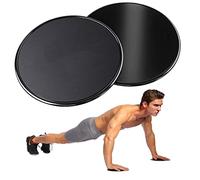 BOBOZHONG Discos Deslizadores Core,Cara Disco Core Sliders,para Entrenamiento,Hogar,Yoga,Fitness,Pilates,Ejercicios de Cuerpo para alfombras y Pisos Duros(Negro)