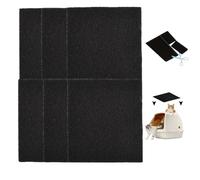 BOBOZHONG Filtros De Carbón Activado para arenero de Gatos,6 Piezas filtros de carbón de Repuesto,Filtro de Carbón para Desodorante,Filtro de Carbón Activado,10,5 x 11,5 x 0,5 cm