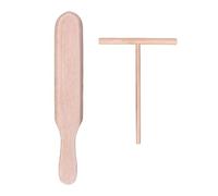 BOBOZHONG Juego de Distribuidor y espátula para Crepes,1Piezas Rastrillo para Tortitas,1 Piezas Esparcidor de Crepe de Madera,Crepe esparcidor de panqueques,para Hacer Panqueques de Desayuno