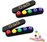 BOBOZHONG Juego Tradicional CoreanoGonggi - 10 Piezas de Plástico con Cuentas de Acero, Juego de Lanzar y Atrapar para Niños - Desarrolla Habilidades Motoras, Portátil para Viajes y Fiestas