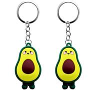BOBOZHONG Llavero,2 piezas Llaveros Regalos Llavero de Aguacate Llavero de Dibujos Llavero Frutas para mochilas,estuches,bolsos,para Cumpleaños Navidad(estilo aleatorio)