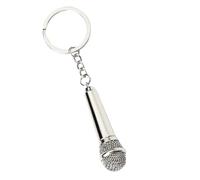 BOBOZHONG llavero con colgante de micrófono,personalizado Micrófono Mic Singing Studio Mic Llavero,colgante para bolso,fiesta regalo,regalo creativo para amantes de la música