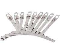 BOBOZHONG Medidor de Radio de la Cuerda Inferior,9 PCS Herramientas de Luthier Calibre de Regla de Radio de Cuerda Medidor de Radio de Precisión para ajustes de la Silla del Puente