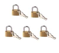 BOBOZHONG Mini candados,5 Piezas cerraduras de Equipaje,Mini Candado con Llave,Cerraduras de Equipaje,Candado Pequeño,Candado de Viaje para Equipaje y Maletas de Viaje Armarios y Archivadores,20mm