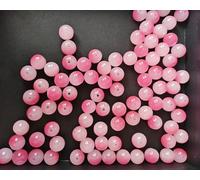 BOBOZHONG Perlas Rosa,100 Piezas Bolas para Pulseras Cuentas de Vidrio Perla Holgada de Perla Suelta para la producción de Joyas de chaetting (10 mm)