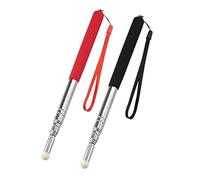 BOBOZHONG Puntero Telescópico para Profesor con Cordón de Mano, 2 Piezas Punzón Telescópico para Maestra Pizarr Puntero Telescópico para Profesores para Enseñanza Presentaciones Negro y Rojo