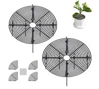 BOBOZHONG Rejilla para macetas,2 Piezas Protector de Suelo para macetas,Rejilla Protectora para Plantas,Cobertizo para Macetas para Gatos,Perros,Mascotas o Niños,30 cm de diámetro