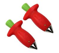 BOBOZHONG Strawberry Huller,2 Piezas Descorazonador de Fresas de Acero Inoxidable Retire el removedor de Gema de cáscara de Hoja de núcleo para Hornear y Mermelada de mermeladas de Cocina