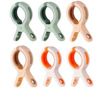 BOBOZHONG Toallas de Playa Clips,6 PCS Grande Fuerte Clips Plástico Pinzas de Ropa a Prueba de Viento para La Colada Diaria, Toallas de Playa, Ropa de Cama, Ropa Pesada