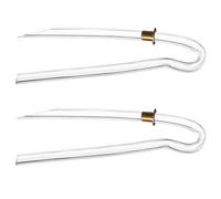 BOBOZHONG Tubos para audífonos,2 Piezas Tubo de Repuesto de audífonos 3.6 x 2 mm,con Bloqueo de Metal Amplificadores auditivos,BTE Earmold Tubes para la mayoría de los audífonos