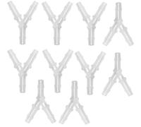 BOBOZHONG Válvula de Aire del Acuario,10 Conector de Tubo de Aire Paquetes Adaptador de Tubo en línea Y Accesorios de la línea de Aire para Manguera de Aire para acuarios