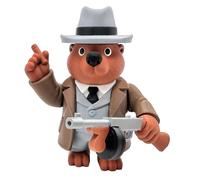 Bobrito Bandito - Figura Articulada XL Brainrot - Castor Mafioso con Traje Gris - Castor Ganster - Colección Oficial Brainrot Italian Memes - Coleccion Memes Italianos - Tralalero, Capuchino