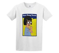 Bob's Burger Smart Strong Sensual Junior Men's T-Shirt Unisex White Men Tees L