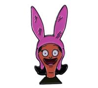 Bob's Burgers Louise Belcher - Pin esmaltado con diseño de orejas de conejo, color rosa, 3 cm, 1.2 Inches, Esmalte, Esmalte