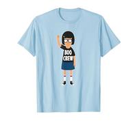 Bob's Burgers Tina Belcher Boo Crew Camiseta, Hombre, Azul Bebé, 3XL